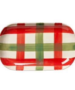 Tag Holiday Tis Season Plaid Platter