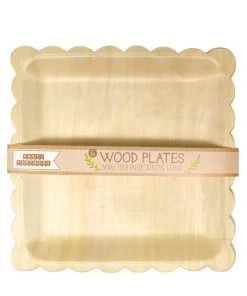 Party Partners Wood Dinner Plates