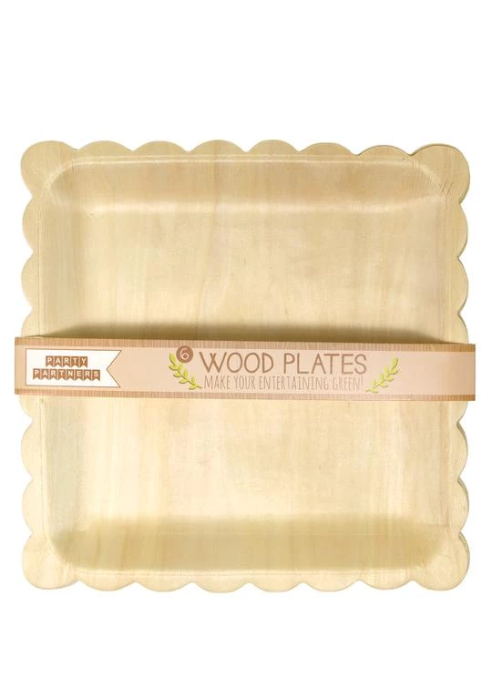 Party Partners Wood Dinner Plates 1 Party Partners Wood Dinner Plates