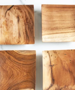 Be Home Teak Small Plates- Set Of 4 Tabletop