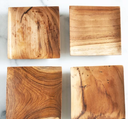 Be Home Teak Small Plates- Set Of 4 Tabletop 1 Be Home Teak Small Plates- Set Of 4 Tabletop