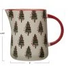 Creative Co-Op Stoneware Christmas Tree Pitcher