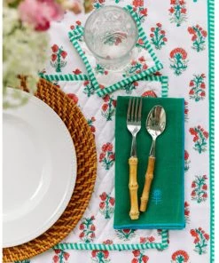 Faire Tabletop Icon Linen Napkin - Emerald