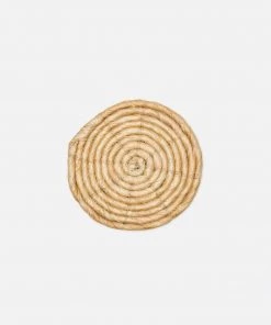 Blue Pheasant Lauren Bleached Banana Bark Coasters, Set Of 4