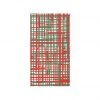 Vietri Green & Red Plaid Single Guest Towel- Pack Of 20