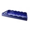 Addison Ross Scalloped Tray 26x17- Navy Décor