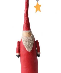 Creative Co-Op Holiday Hand Painted Canvas Santa