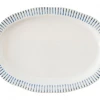 Juliska Sitio Stripe Indigo 17" Serving Platter Tabletop