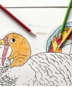 Hester & Cook Tabletop Die-Cut Coloring Turkey Placemat