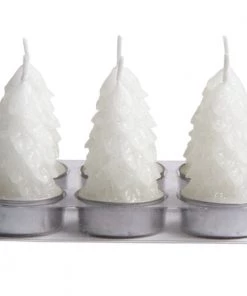 Tag Holiday Spruce Tealight Candles Set Of 6- White