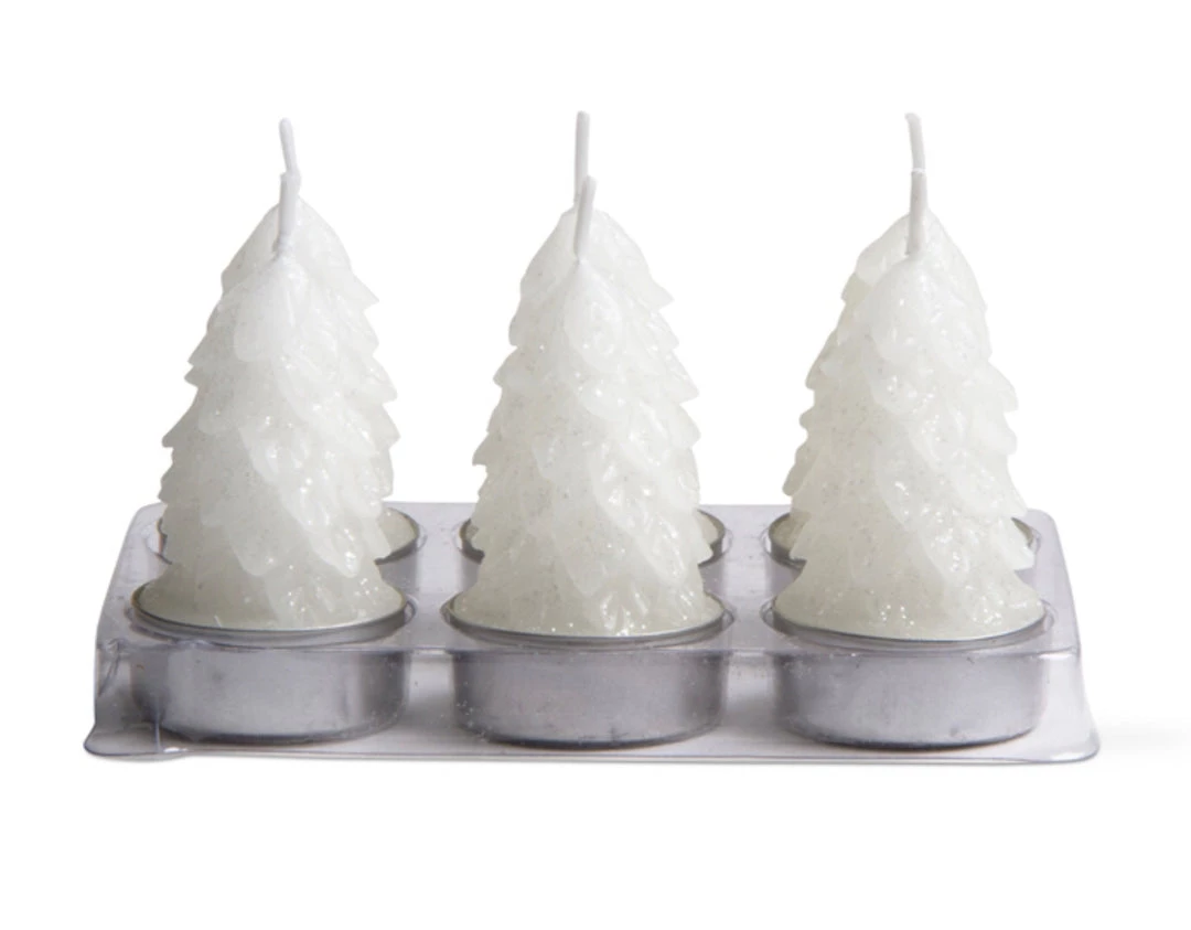 Tag Holiday Spruce Tealight Candles Set Of 6- White 1 Tag Holiday Spruce Tealight Candles Set Of 6- White