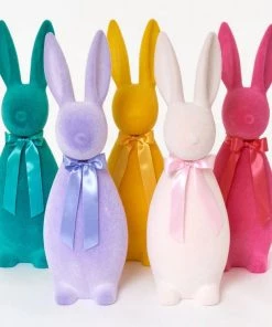 One Hundred 80 Degrees Décor Flocked Button Nose Bunny 27”