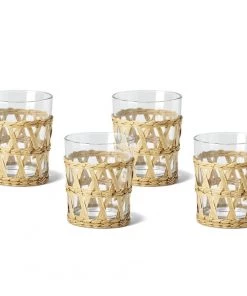Two’s Company Tabletop Lattice Old Fashion Glass
