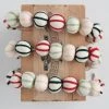 Creative Co-Op 72” Wool Felt Striped Ball Garland