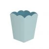 Addison Ross Scalloped Lacquer Waste Bin - Eau De Nil & Turquoise