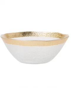 Vietri Rufolo Organic Gold Glass Bowl Tabletop