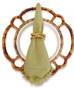 Two’s Company Tabletop Bamboo Napkin Rings Set Of 4