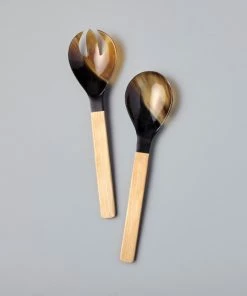 Be Home Horn & Bamboo Serving Set Tabletop