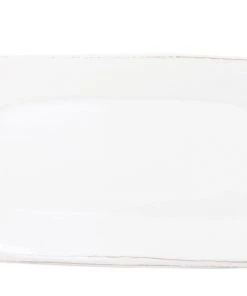 Vietri Melamine Lastra White Rectangular Platter