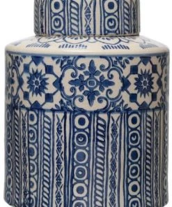 Creative Co-Op Stoneware Painted Jar