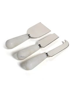 Zodax Serving Utensils Marble 3 Piece Cheese Knife Set