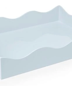 The Lacquer Company Baskets And Trays Large Belle Rives Tray Powder Blue