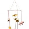 Creative Co-Op Wool Felt Animal Mobile Baby And Kids