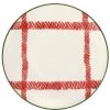 Vietri Mistletoe Plaid Plate