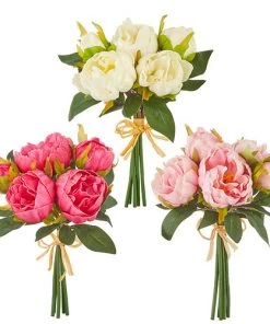 Raz Décor Real Touch Peony Bundle