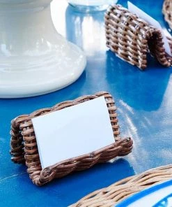 Blue Pheasant Gibson Rattan Card Holder, Set Of 4