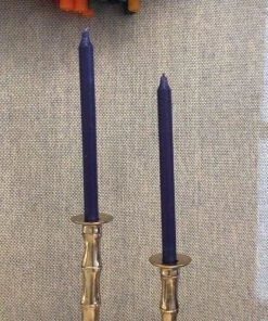 Beatriz Ball Sierra Modern Bamboo Gold Candlestick Holder- Small Décor