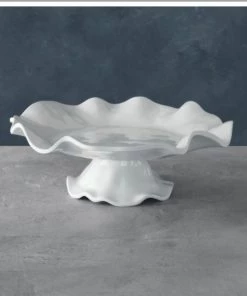 Beatriz Ball Vida Havana Pedestal WhIte Cake Plate Accessories