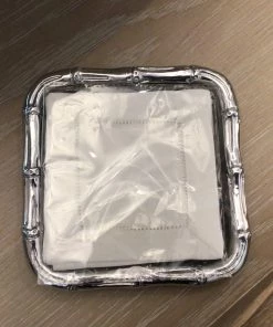Beatriz Ball Baskets And Trays Giftables Garden Bamboo Silver Cocktail Napkin Holder