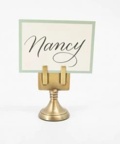 Hester & Cook Brass Place Card Holder