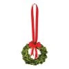 Napa Home And Garden Boxwood Wreath With Red Ribbon Holiday
