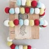Creative Co-Op 72” Wool Felt Ball Garland